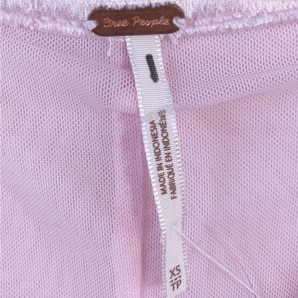 Free People Shayla Pink Velvet Ruched Front Versatile Mini Dress Size XS - Picture 3 of 6